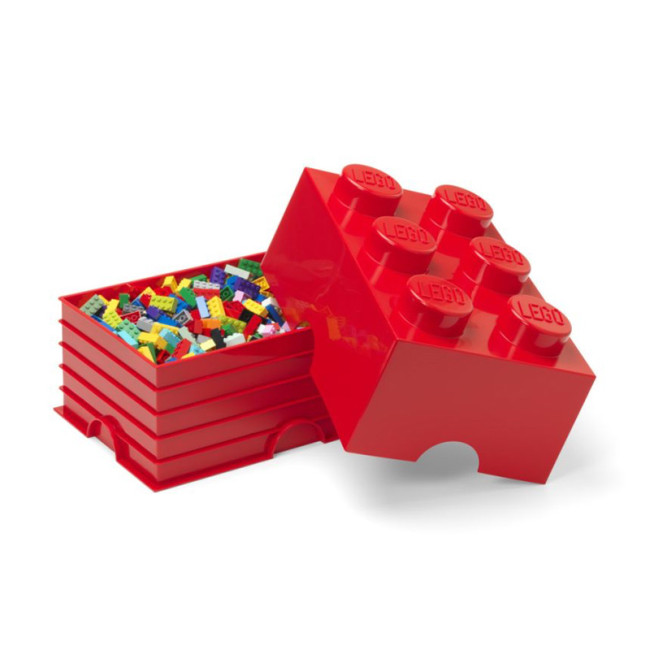 40000800 LEGO Storage Brick 6 Red